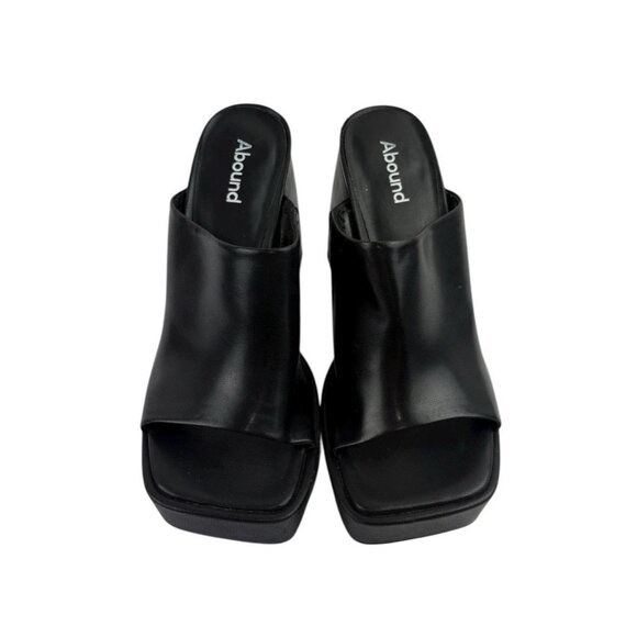 *Vtg 90s Y2K Abound Nevada Chunky Platform Heels Womens 7.5 Black Friends Phoebe - Picture 2 of 14